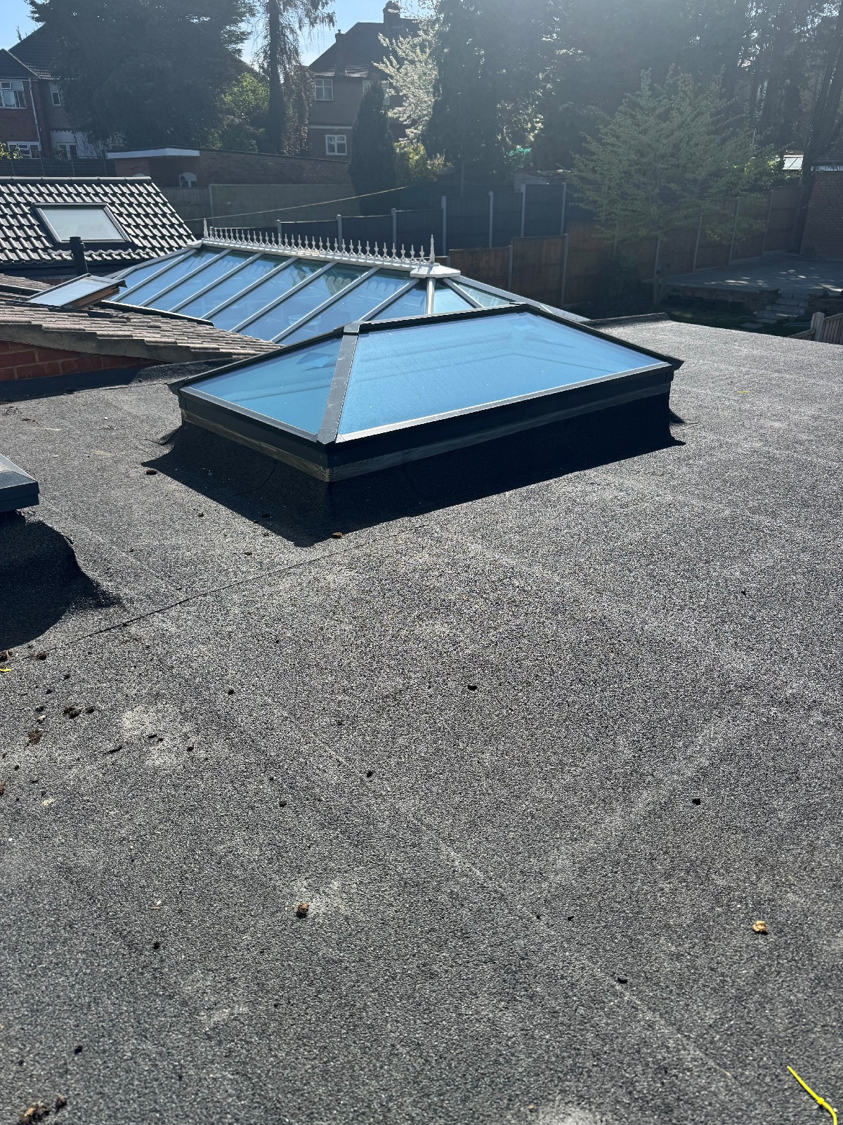 Roof lantern installed on a flat roof